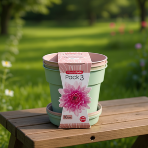 Lot de 3 pots de jardin et 10 pots de fleurs/vasques de 10 cm - Product Image 2