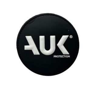 UK Protection 3D Rubber <b>Patch</b> Circle Shape <b>Sew</b>-<b>On</b> Embossed Logo <b>Patch</b> - Product Image 6
