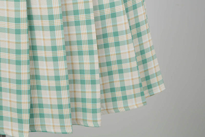 Cotton Custom Women Summer School Uniform <b>Skirt</b> Box Pleated Skater <b>Skirt</b> <b>Elastic</b> <b>Waist</b> Denim Fabric Casual Eco-Friendly OEM - Product Image 4