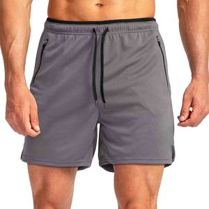 Customized <b>Men's</b> Gym <b>Shorts</b> Solid Pattern Casual Style Mid Waist Zipper Fly Quick Dry Polyester/Cotton Fabric - Product Image 2