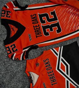 Uniforme de Fútbol Americano Sublimado Personalizado, Conjunto de Pantalones y Camiseta Deportiva Profesional Transpirable para Hombre y Jóvenes - Product Image 1