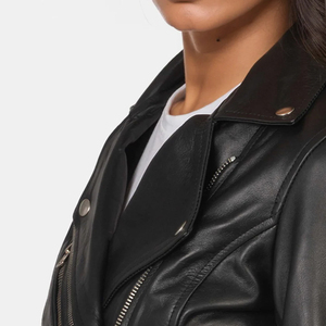 Brown PU Leather Bomber <b>Jacket</b> <b>Women</b> Full Sleeve Turn-down Collar Zipper Closure Autumn Fashion Solid Color Regular Length - Product Image 2