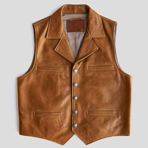 Urban Fashion <b>Men's</b> Winter Casual Leather <b>Vest</b> Premium Soft Eco-Friendly Durable Breathable Outerwear for Weekend Outings - Product Image 1