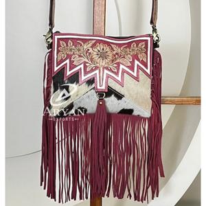 OEM ODM Large Capacity Handcrafted Genuine Cowhide Leather Crossbody Fringe <b>Bag</b> Designer Shoulder Purse Perfect for Women's - Product Image 1