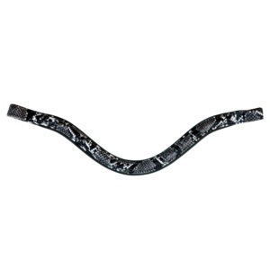 Collier décoratif équestre en cuir italien, bandeau à motif, meilleure qualité avec de minuscules cristaux noirs et blancs, produits équestres - Product Image 2