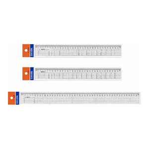 Bâton de mesure en polystyrène transparent Amos, grille de 5 mm pour travaux de laboratoire - Product Image 1