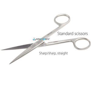 Tijeras Quirúrgicas Mayo Premium – Rectas, de Acero Inoxidable, 14 cm (5.5 pulgadas), para Disección a Punta Ciega y Corte de Tejido Sólido - Product Image 2