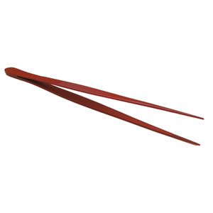 Pince de chef rouge Altomme Instruments, professionnelle, en acier inoxydable, résistante au lave-vaisselle, fine et droite, pour la présentation culinaire des aliments - Product Image 3