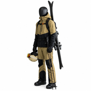 Custom Men Ski <b>Suit</b> 2-Piece Ski <b>Suit</b> Hooded Winter Jacket and <b>Snow</b> Pants for Skiing and Snowboarding - Product Image 6