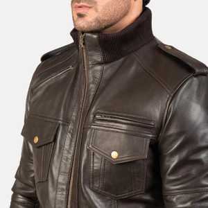 Chaqueta de Cuero para Hombre, Chaqueta de Motociclista, Chaqueta de Cuero a Bajo Precio, Chaqueta de Cuero para Hombre en Oferta para Invierno - Product Image 6