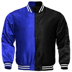 Classic Breathable Satin Letterman Varsity Jacket for Men Custom Street Embroidered Patch Jackets - Product Image 4