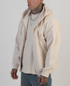 Sudadera con capucha de forro polar para hombre, estilo premium, de invierno, con cremallera de cuarto, diseño vintage, bolsillo bordado, color único, la mejor moda urbana. - Product Image 3