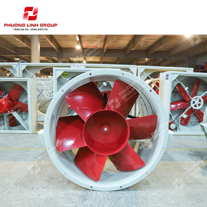 Ventilateur axial de conduit 28 pouces, pales en acier, couleur rouge, AC 380V, entraînement direct électrique, roulement à billes, 1450 tr/min, garantie 1 an - Product Image 5