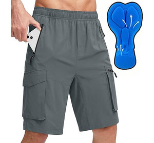 Unisex High Quality Spandex/Cotton 220g Quick Dry Breathable <b>Cycling</b> <b>Shorts</b> Zipper Pockets 3D <b>Padding</b> Seamless Fusing Customized - Product Image 1