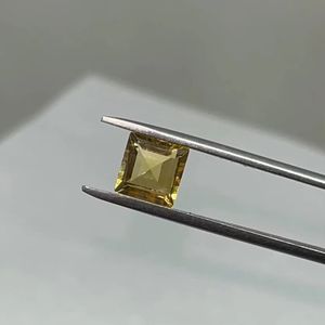 Citrine dorée naturelle, taille carrée 3 mm, qualité supérieure, pierre précieuse en vrac pour la fabrication de bijoux - Product Image 1