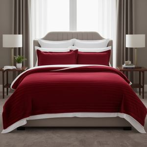 Mantas de Cama Suaves y Ligeras Stripe 220 TC Dohar Queen 90x100 Pulgadas para Hoteles y Uso Doméstico - Product Image 3