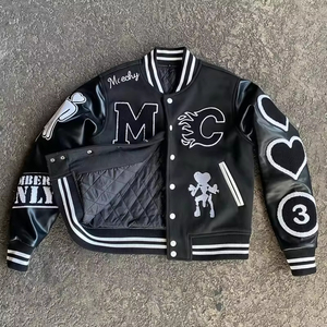 Men's Urban <b>Vintage</b> <b>Varsity</b> <b>Jacket</b> Hip Hop Patchwork Wool Baseball Coat Retro College Street Fashion Premium Winter Outerwear - Product Image 3