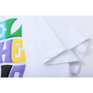 T-shirt pour homme personnalisé OEM de haute qualité, impression 3D en relief, 100% coton, impression en relief, marque de mode, t-shirt personnalisé pour homme - Product Image 3