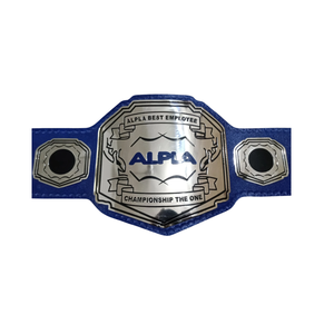 Ceinture de champion Alpla pour les meilleurs employés, ceinture de récompense personnalisable avec sangle bleue, trophée de haute qualité pour la reconnaissance des employés - Product Image 1