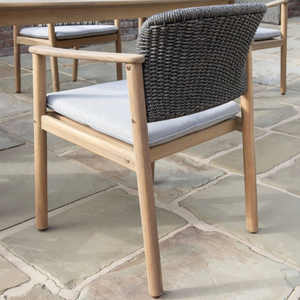 Wholesale Teak Garden <b>Restaurant</b> Furniture <b>Set</b> Durable Outdoor Dining Table and Chair <b>Set</b> for Hospitality - Product Image 5