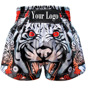 Breathable boxing shorts crafted with soft satin material reinforced seams and athletic styling for long lasting comfort - Product Image 1