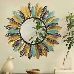 Vintage Style Decorative <b>Wall</b> <b>Mirror</b> with Metal Frame Classic Home <b>Wall</b> Art for Living Room Bedroom Interior Decor At Good Price - Product Image 1