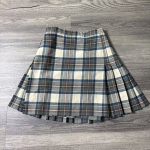 Jupe écossaise vintage en laine douce pour femme, motif tartan bleu Royal Stewart, collection 2026 - Product Image 1
