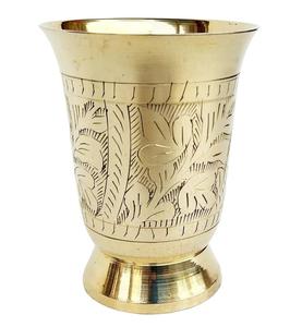 Vaso de vidrio tipo tumbler Lassie para bebidas frías, vaso de chupito de latón, logotipo personalizable, 100% hecho a mano, vaso de alta calidad, precio mayorista. - Product Image 4