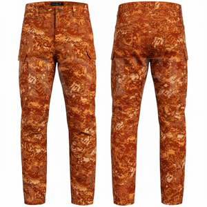 Pantalon cargo camouflage imperméable 100 % haute qualité, coupe ajustée, pour homme, décontracté, multi-poches, taille haute, en coton - Product Image 5