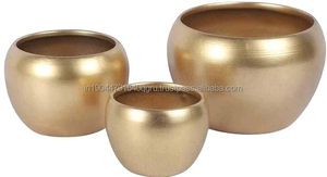 ชุดกระถางต้นไม้สีทอง3ชิ้นทันสมัยไม่ขึ้นสนิม - Product Image 5