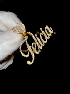 สร้อยคอเพชรมอยส์ซอไนต์สีทอง10K พร้อมจี้คริสตัลรูปหัวใจและของขวัญสุดมีเสน่ห์ - Product Image 4