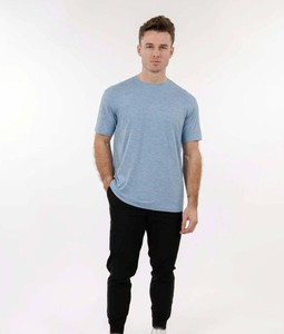 Camiseta de Hombre, Corte Ajustado, Tela Elástica de Algodón, Estilo Moderno, Informal, Lisa, Venta al Por Mayor - Product Image 6