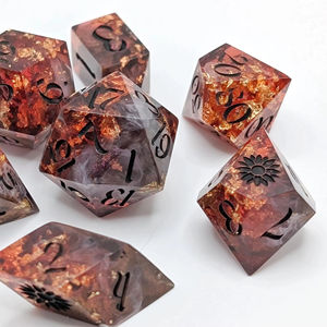 Jeu de dés en résine pour RPG de table, polyédriques, universels, pour jeux professionnels de D&D, équipement de jeu en gros - Product Image 1