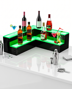 Custom Modern Acrylic Wine Display Stand <b>LED</b> <b>Lighted</b> <b>Bar</b> Pub Shelves Liquor Storage - Product Image 5