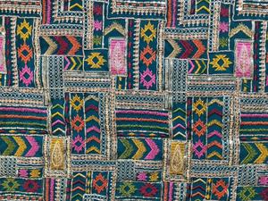 Premium 55 Inch Panna Heavy Work <b>Embroidery</b> Fabric Luxury Stone Studded Textile Wholesale Bridal Dress <b>Material</b> Factory - Product Image 2