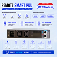 PDU intelligent pour rack 230V 10A IEC C13 2 prises Protection contre la foudre SNMP MQTT Modbus DCIM IDC VDE Ping Reboot Institution financière