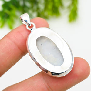 White Rainbow 925 Silver Luxury <b>Statement</b> <b>Necklace</b> 22g - Product Image 3