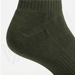 Crew <b>Socks</b> Solid Olive Green Knitted Breathable Casual Daily Wear Adult Regular Fit - Product Image 6