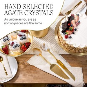 Premium Modern Handmade Eco-Friendly Stainless Steel <b>Cake</b> Cheese Serving Set Elegant Design <b>Wedding</b> Functions Festive Family - Product Image 2