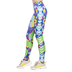 ชุดออกกำลังกายโยคะสำหรับผู้หญิง ผ้าลายพราง กางเกงเลกกิ้งเอวสูง ยืดได้สี่ทิศทาง ลายพิมพ์ - Product Image 4