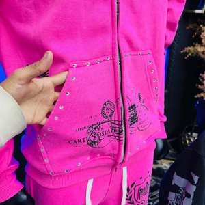 Custom Men's Tracksuit <b>Set</b> 100% Cotton Fleece Heat-Transfer Printed Streetwear Hoodies & Distress Trouser <b>Sets</b> - Product Image 4