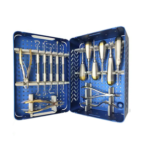 Kit d'instruments orthodontiques dentaires de haute qualité en acier inoxydable, pinces manuelles, forceps, certifié CE classe II, étui bleu - Product Image 3