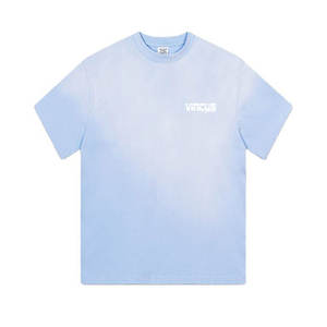 Diseña tu propia camiseta con logo impreso para hombre, 100% algodón, corte holgado, estilo casual, último diseño, camiseta con efecto descolorido para hombre. - Product Image 1