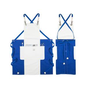 Tablier en toile imprimé avec logo personnalisé, sangles en cuir détachables, uniforme professionnel pour barman, barista, coiffeur, multifonctionnel - Product Image 1