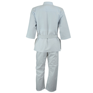 Kimono de BJJ, Uniforme 100% Algodón Blanco, Corte Holgado, Unisex, Adulto, Resistente, Teñido Liso, Transpirable, Peso de la Tela 480g, Ropa de Artes Marciales - Product Image 2