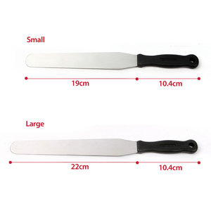 ไม้พายสแตนเลสเกรดอาหาร ด้ามจับสีดำ ขนาด 19 ซม. สำหรับปาดครีมเค้ก ตกแต่งอาหาร - Product Image 5