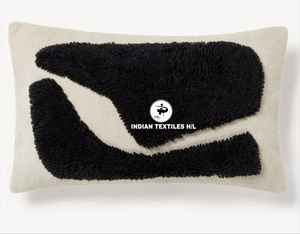 Tufted Boho Wool <b>Pillow</b> Cover By Indian Textiles H/L Handwoven Decorative <b>Throw</b> <b>Pillow</b> Luxury Boho <b>Pillow</b> - Product Image 1