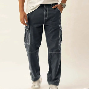 Pantalones de Trabajo para Hombre, Estilo Cargo, Resistentes al Agua, Transpirables, con Bordado, Corte Recto, Casuales - Product Image 2