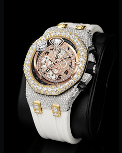 Reloj de Pulsera para Hombre de Lujo, en Acero Inoxidable, con Cuarzo Analógico, Correa de 20 mm, Diamantes Moissanite con Incrustaciones Completas VVS - Product Image 3