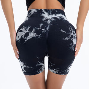 กางเกงขาสั้นผ้าเย็นสบายสำหรับผู้หญิง พิมพ์โลโก้ได้ตามต้องการ เหมาะสำหรับออกกำลังกาย ฟิตเนส วิ่ง เล่นโยคะ และกิจกรรมกีฬาอื่นๆ เอวสูง สวมใส่สบาย - Product Image 3